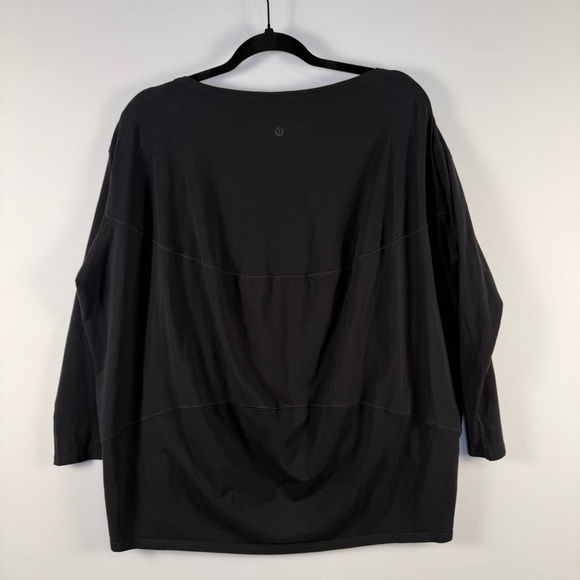 Lululemon Women’s Back in Action Long-Sleeve Shirt, Black, Size: 12 - Picture 3 of 3
